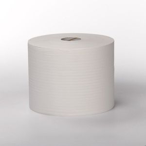 Handdoekpapier 1-laags wit 37cmx1180mtr