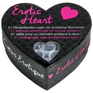 Tease & Please Erotic Heart mini - Zwart - Erotisch Bordspel