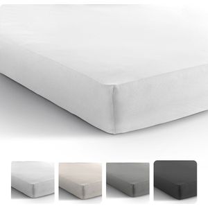 Dreamhouse Jersey Stretch Hoeslaken - 100% Katoen - 160/180x200 - Wit