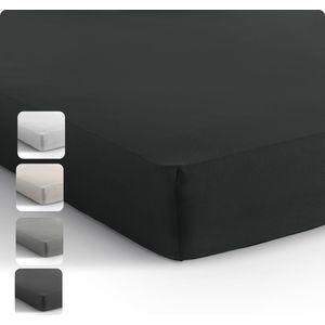Dreamhouse - Jersey Stretch Hoeslaken - Zwart - 100% Katoen