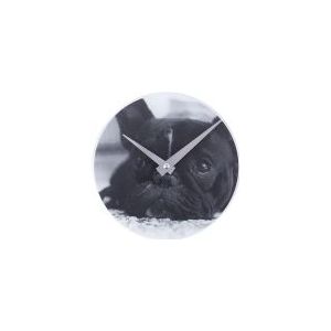 NeXtime klok 5173 little dog, ø20 cm, wall, black