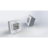 NeXtime - Tafelklok - 7.4 x 7.4 x 4 cm - Metaal - Wit - 'Turn4Time'