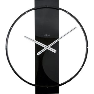 NeXtime 3195ZW Carl klok hout, zwart, 58,5 x 50,5 x 4,5 cm