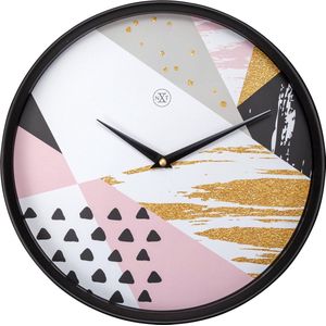 Wandklok nXt Grace dia 30cm kunststof zwart