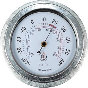 NeXtime NE-4302GA Buitenthermometer 22CM Metaal Gegalvaniseerd Lily