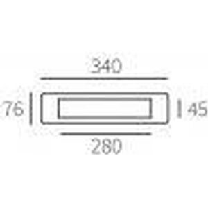 RVS - Briefplaat Klep - RVS - Klassiek Model - 340x76 mm