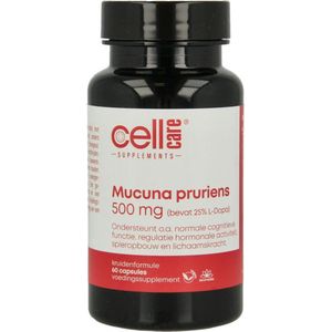 CellCare - Mucuna Pruriens - 500mg - 25% L-dopa - Voedingssupplement