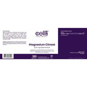 Cellcare Magnesium 200mg elementair 180 tabletten