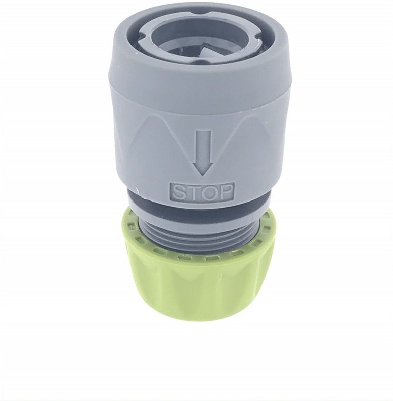 Benson Snelkoppeling met waterstop - Kunststof - 12-15 mm - Grijs/Groen