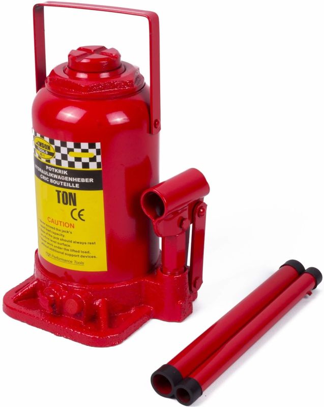 Benson - Hydraulische Potkrik - Rood - 50 Ton - Compact Ontwerp - 27x19x15 cm