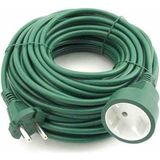 Gardenline - Verlengsnoer - groen - 20 Meter - 2 x 1.0 mm