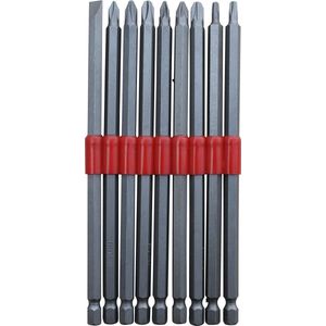 Benson Lang bitset - PZ, PH en Torx - 150 mm - 10-delig - chroom vanadium staal