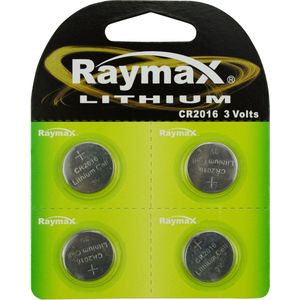 Raymax Lithium 3V Knoopcel CR2016 - 4 stuks