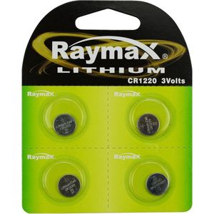 Raymax Lithium knoopcelbatterijen - 3V - CR1220 - 4 stuks