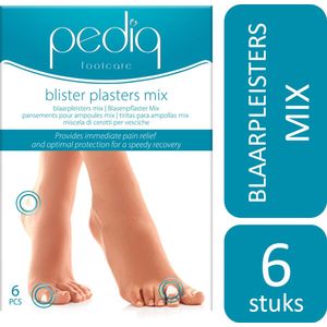 Pediq Blaarpleisters Mix - 6 stuks | blaren - blarenpleisters - blaarpleisters - pleisters - anti blaren - blarenpleister - blaar - anti druk pleister