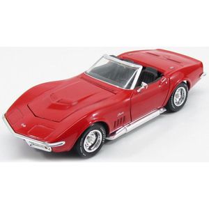 1969 Corvette Cabriolet (Rood) (25 cm) 1/18 Revell {Modelauto - Schaalmodel - Miniatuutauto}
