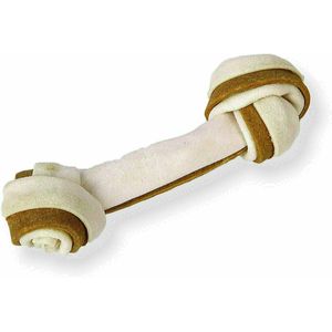 Petsnack - Hondensnack - Duoknoop Met Semi-Moist Strip - Gedroogde Buffelhuid - 17.5 cm- 5 stuks