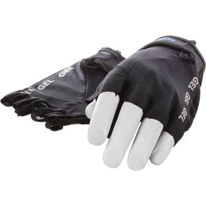 Mirage Lycra handschoen maat l gel zwart korte vinger op kaart