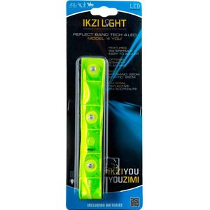 LED armband | IKZI (Unisize, led, Batterijen, Reflecterend, Neon geel)