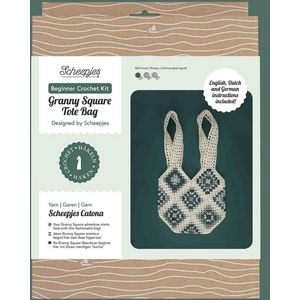 Scheepjes Beginner haakkit Granny square tas - blauw