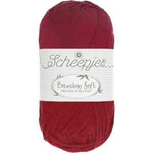 Scheepjes - Scheepjes 259 Majestueus Rood Bamboo Soft Cotton Garen - 1x50g