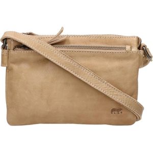 Bear Design Kleine Crossbodytas / Schoudertas Dames - Leer - Maithe - Beige