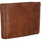 Bear Design Cow Lavato Leren Billfold - Cognac