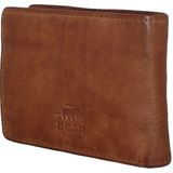 Bear Design Cow Lavato Leren Billfold - Cognac