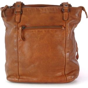 Bear Design Medium Schoudertas / Crossbodytas Dames - Leer - Sandy - Cognac