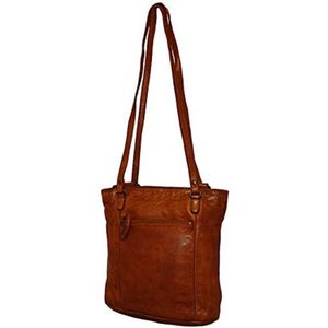 Bear Design Medium Schoudertas / Crossbodytas Dames - Leer - Sandy - Cognac
