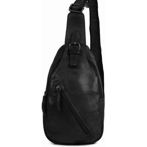 Bear Design Daley Leren Crossbodytas / Slingbag - Zwart