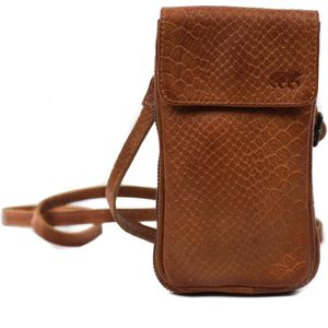 Bear Design Phone Bag Ahana Telefoontasje Python Cognac