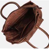 Bear Design Grote Schoudertas / Crossbodytas Dames - Leer - Bonnie - Cognac