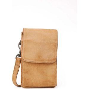 Bear Design Telefoontasje / Crossbodytas Dames - Leer - Robbie - Taupe