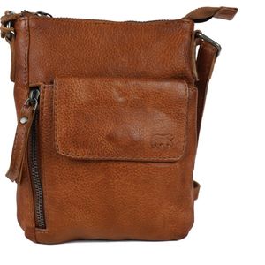 Bear Design Davide Leren Schoudertasje - Cognac