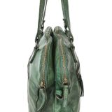 Bear Design Medium Schoudertas / Crossbody Tas Dames - Leer - Cow Lavato - Groen