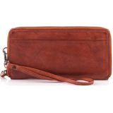 Bear Design Zip Around Portemonnee / Clutch Cow Lavato Cognac