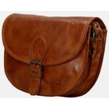 Bear Design Kleine Crossbodytas / Schoudertas Dames - Leer - Gigi - Cognac