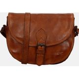 Bear Design Kleine Crossbodytas / Schoudertas Dames - Leer - Gigi - Cognac