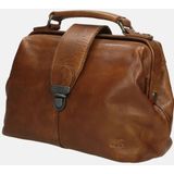 Bear Design Medium Crossbodytas / Schoudertas Dames - Leer - Julia - Cognac