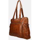 Bear Design Lia Leren Dames Schoudertas / Laptoptas 13,3"" - Cognac