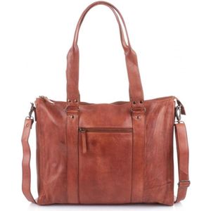 Bear Design Laptoptas / Werktas / Aktetas - 13 inch - Leer - Mea - Cognac