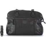 Bear Design Medium Schoudertas / Crossbodytas Dames - Leer - Lieke - Zwart