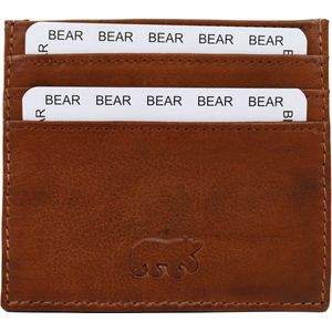 Bear Design Maikel Leren Pasjeshouder / Creditcardhouder - Cognac