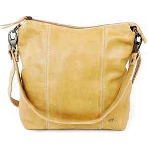 Bear Design Medium Schoudertas / Crossbodytas Dames - Leer - Ava - Beige