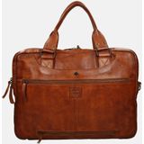 Bear Design Leandro Leren Laptoptas - 15 inch - Cognac