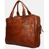 Bear Design Leandro Leren Laptoptas - 15 inch - Cognac