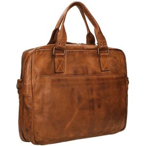 Bear Design Leandro Leren Laptoptas - 15 inch - Cognac