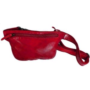 Bear Design Cow Lavato Emmi - Leren Heuptasje / Crossbodytas / Festivaltasje - Rood