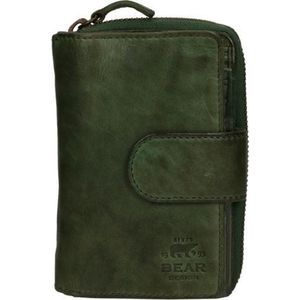 Bear Design Dames portemonnee Cow Lavato Leer - groen